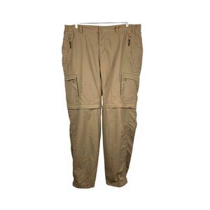 REI Womens Nylon Convertible Hiking Pants Size 10 UPF 50+ Lightweight Beige